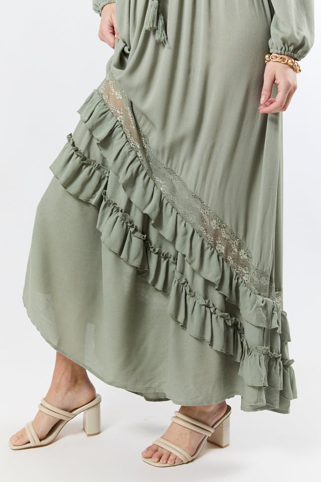 Lucky To Have You Sage Maxi Dress SALE