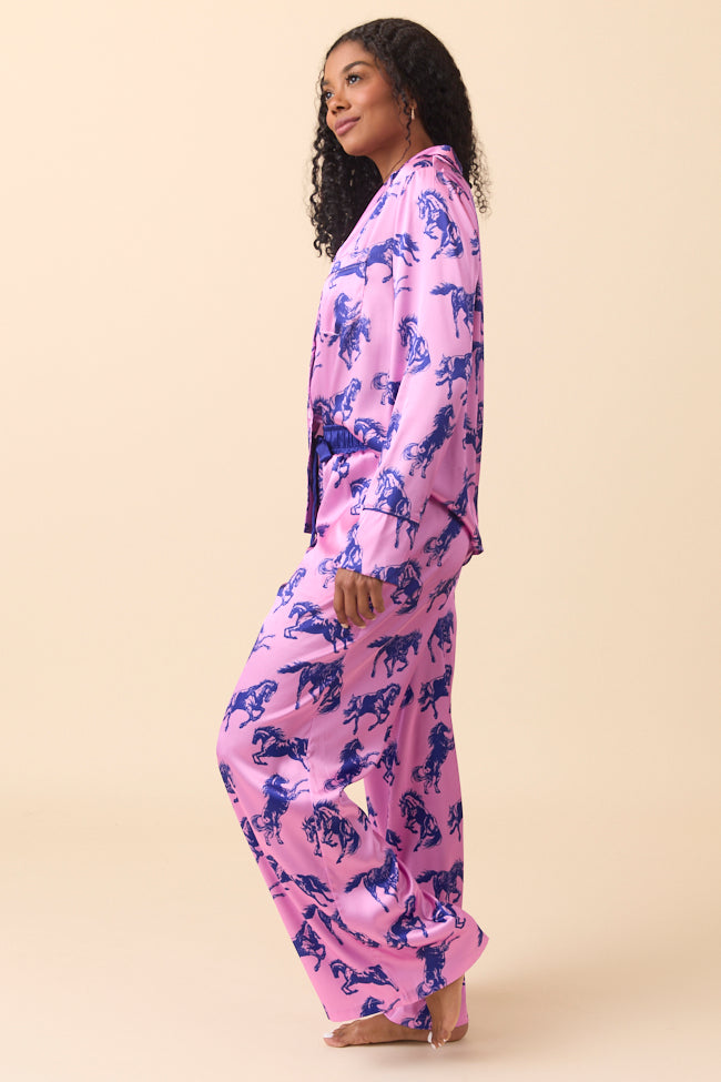 The Kylie Pink Wild Horses Pajama Set Just Classically Cassidy X Pink Lily