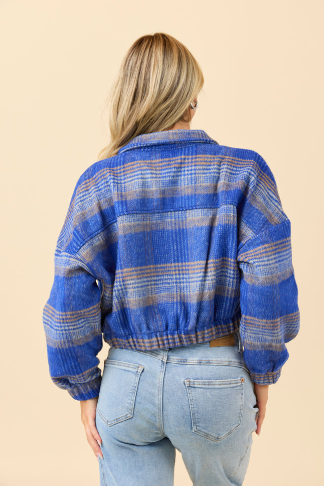 Finley Blue Plaid Jacket