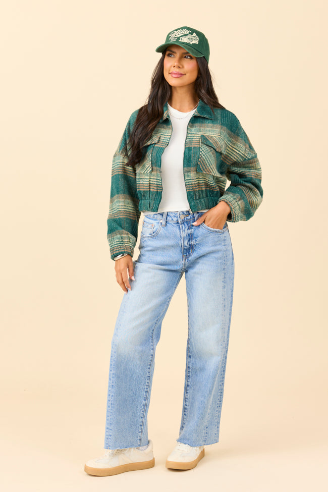 Finley Green Plaid Jacket