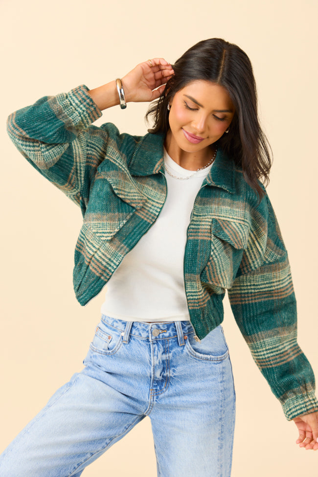 Finley Green Plaid Jacket