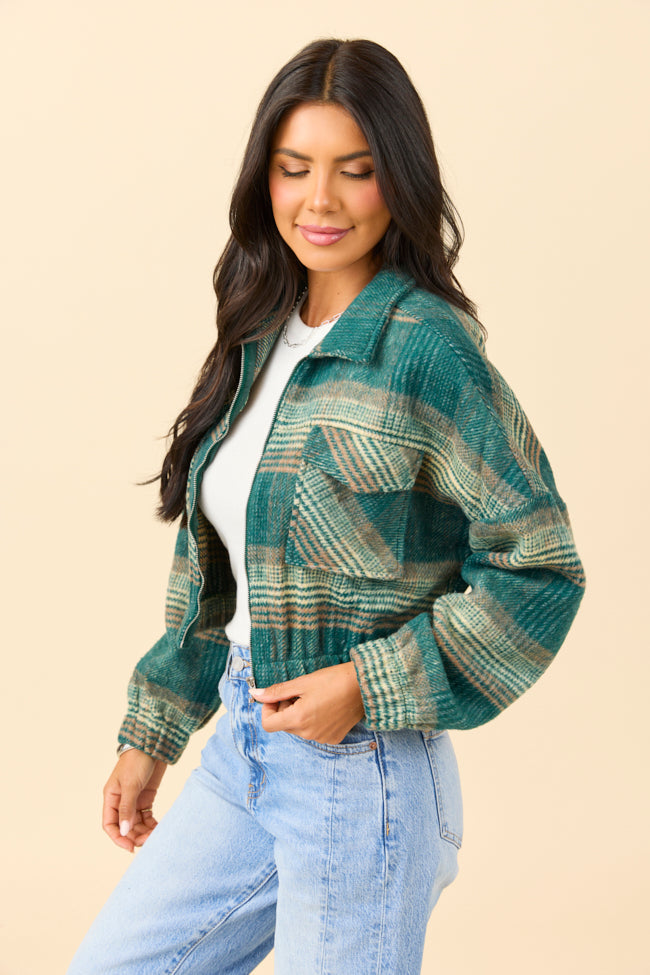 Finley Green Plaid Jacket