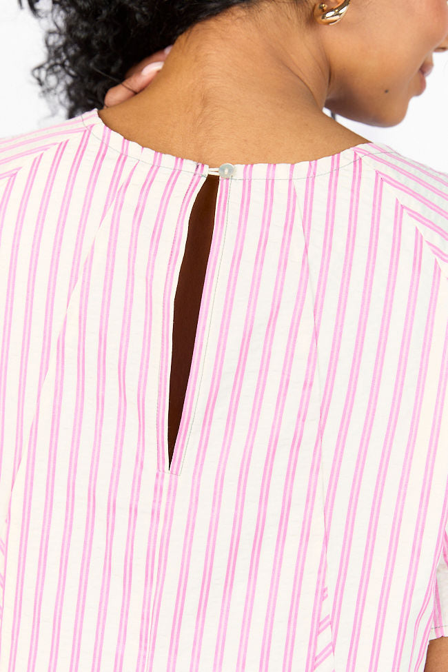 Set Free Pink Striped Panel Mini Dress SALE