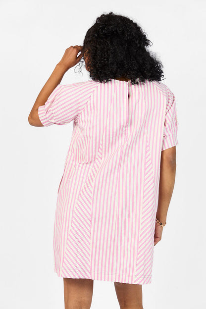 Set Free Pink Striped Panel Mini Dress SALE
