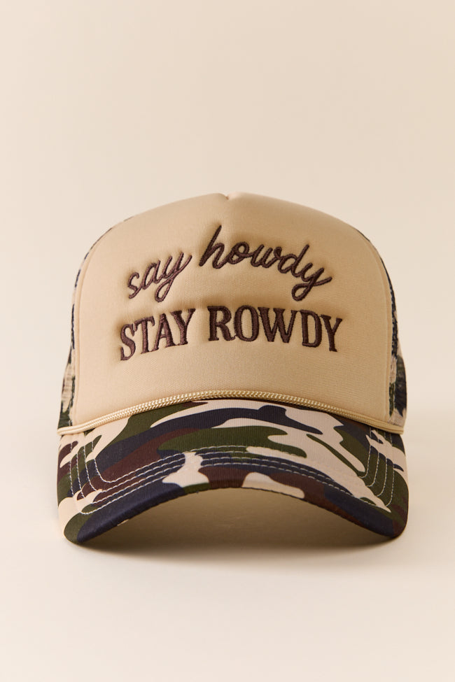 Say Howdy Camo Trucker Hat