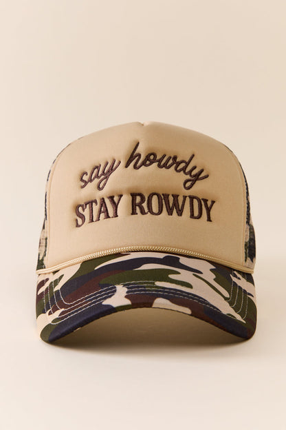 Say Howdy Camo Trucker Hat