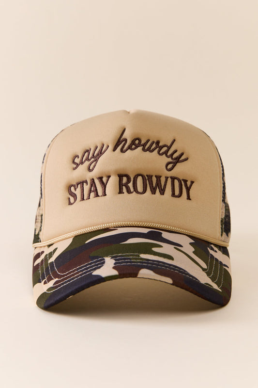 Say Howdy Camo Trucker Hat