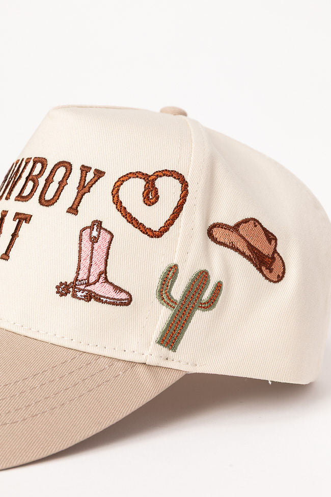 Cowboy Hat Beige Baseball Cap
