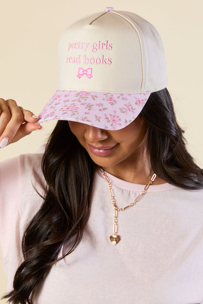 Pretty Girls Read Books Pink Trucker Hat