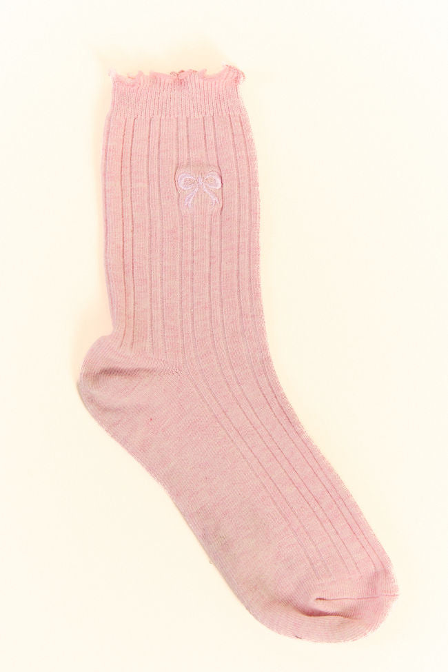 Pink Bow Socks