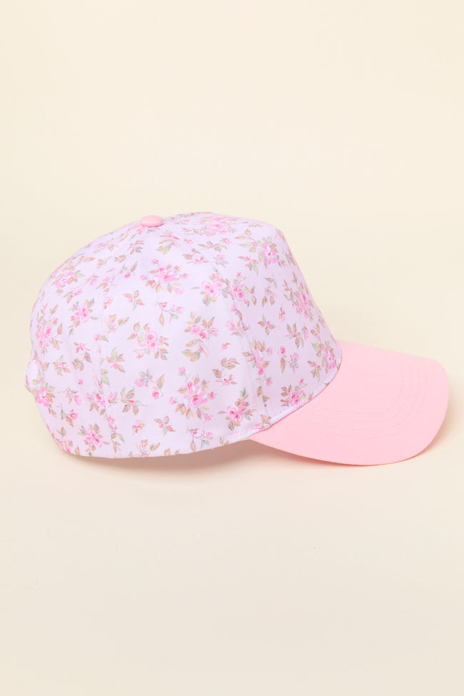 Pink Floral Trucker Hat