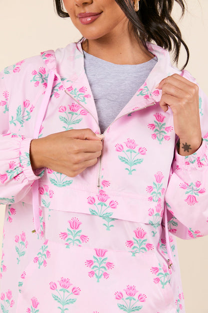 Delilah Pink Block Floral Pullover