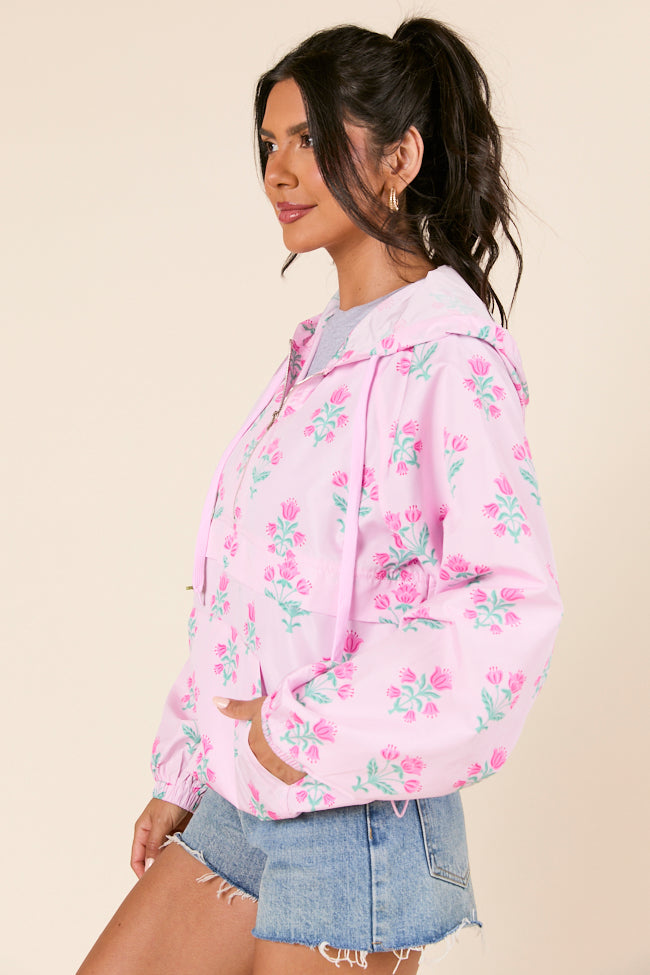 Delilah Pink Block Floral Pullover