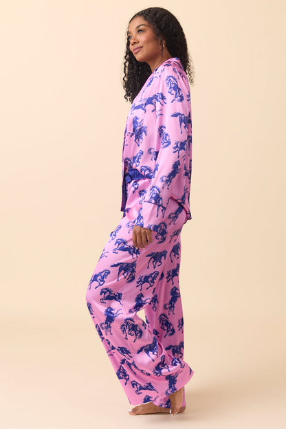 The Kylie Pink Wild Horses Pajama Set Just Classically Cassidy X Pink Lily