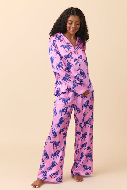 The Kylie Pink Wild Horses Pajama Set Just Classically Cassidy X Pink Lily
