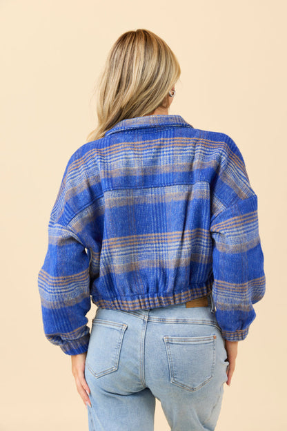 Finley Blue Plaid Jacket