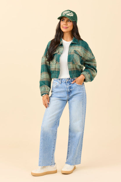 Finley Green Plaid Jacket