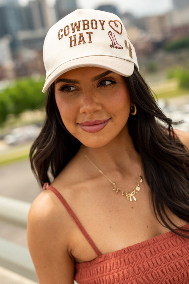 Cowboy Hat Beige Baseball Cap