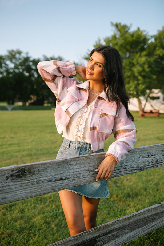 Finley Pink Plaid Jacket