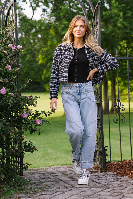 Gretchen Black Plaid Jacket
